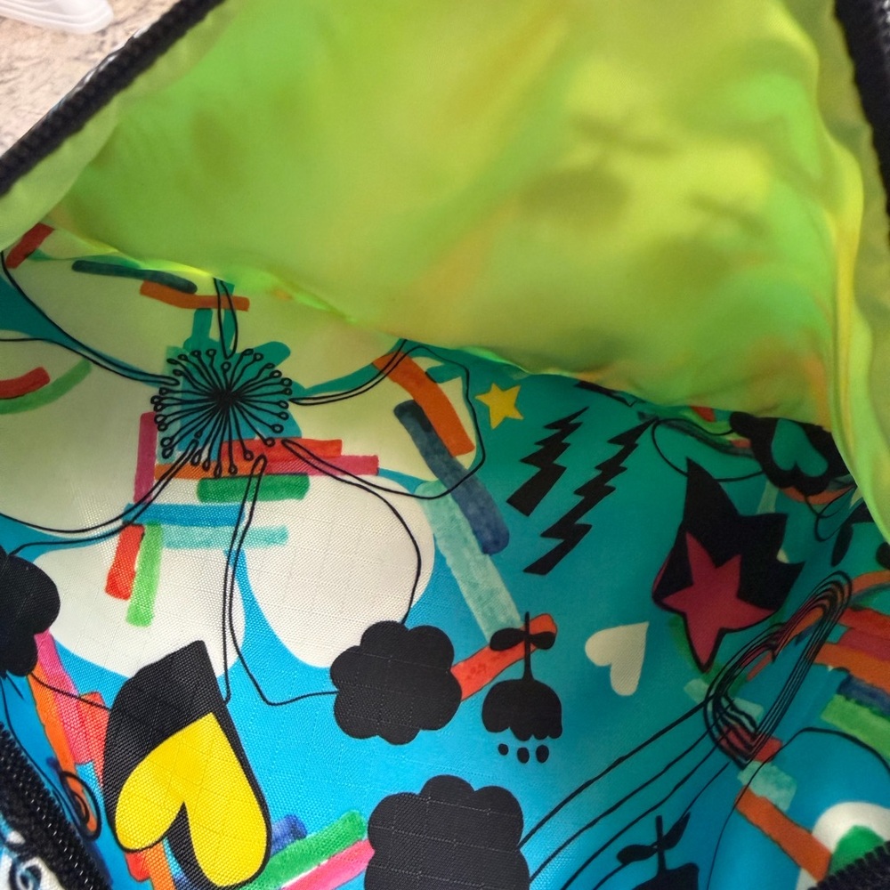 Lesportsac Turquoise Graphic Messenger Bag with Multicolor Accents - Picture 9 of 11